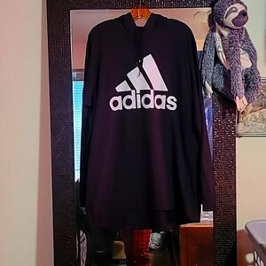 Hooded long sleeve Adidas black shirt big and tall 2xl BT